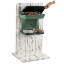Wall Mounted Pet Feeder with Storage